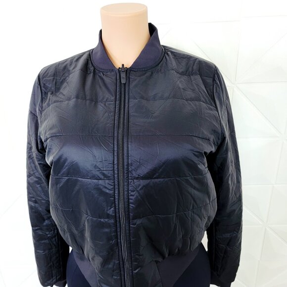 Lululemon Women's Black Non-Stop Long Sleeve Reversible Bomber Jacket Size 10 - Picture 3 of 9